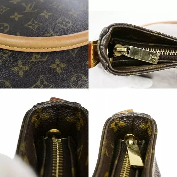 LOUIS VUITTON Logo Looping GM Shoulder Bag Monogram Leather Brown M51145 89FA801